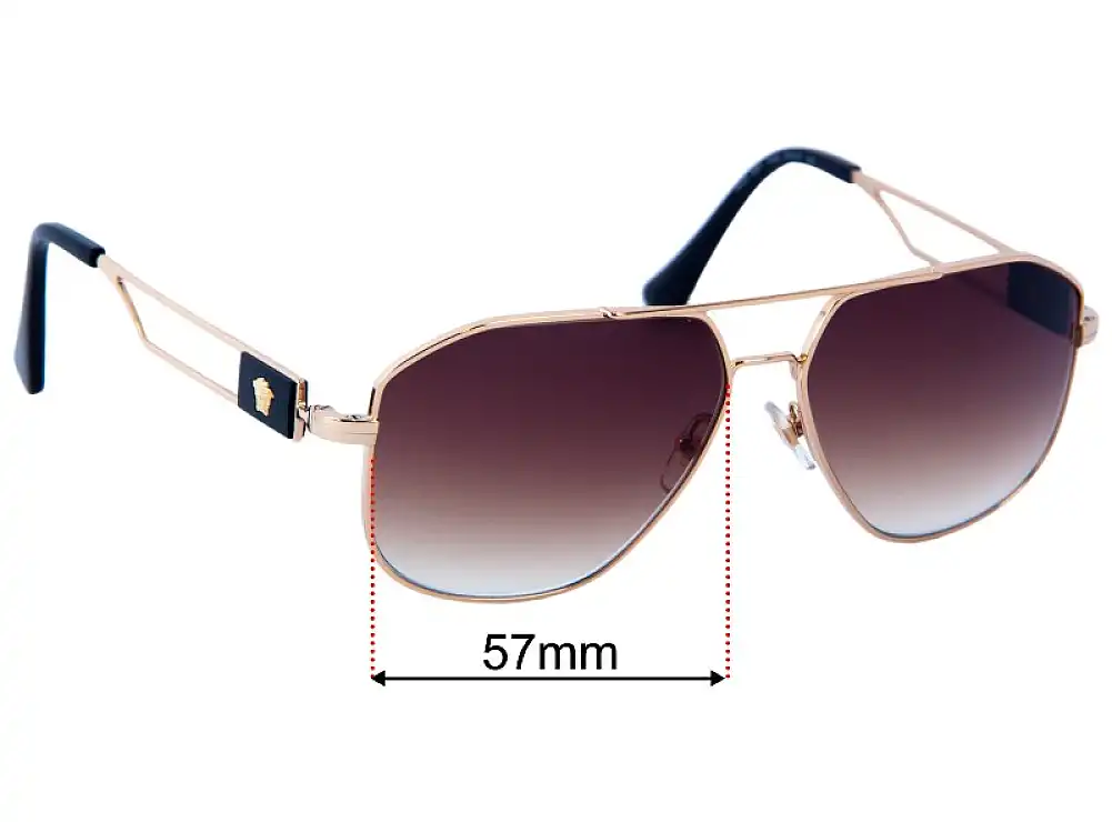 Versace MOD 1287 57mm Replacement Lenses